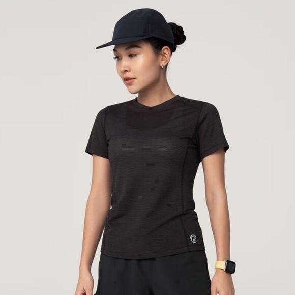 Allbirds Women's Natural Run Tee natural black size small - Picture 1 of 11